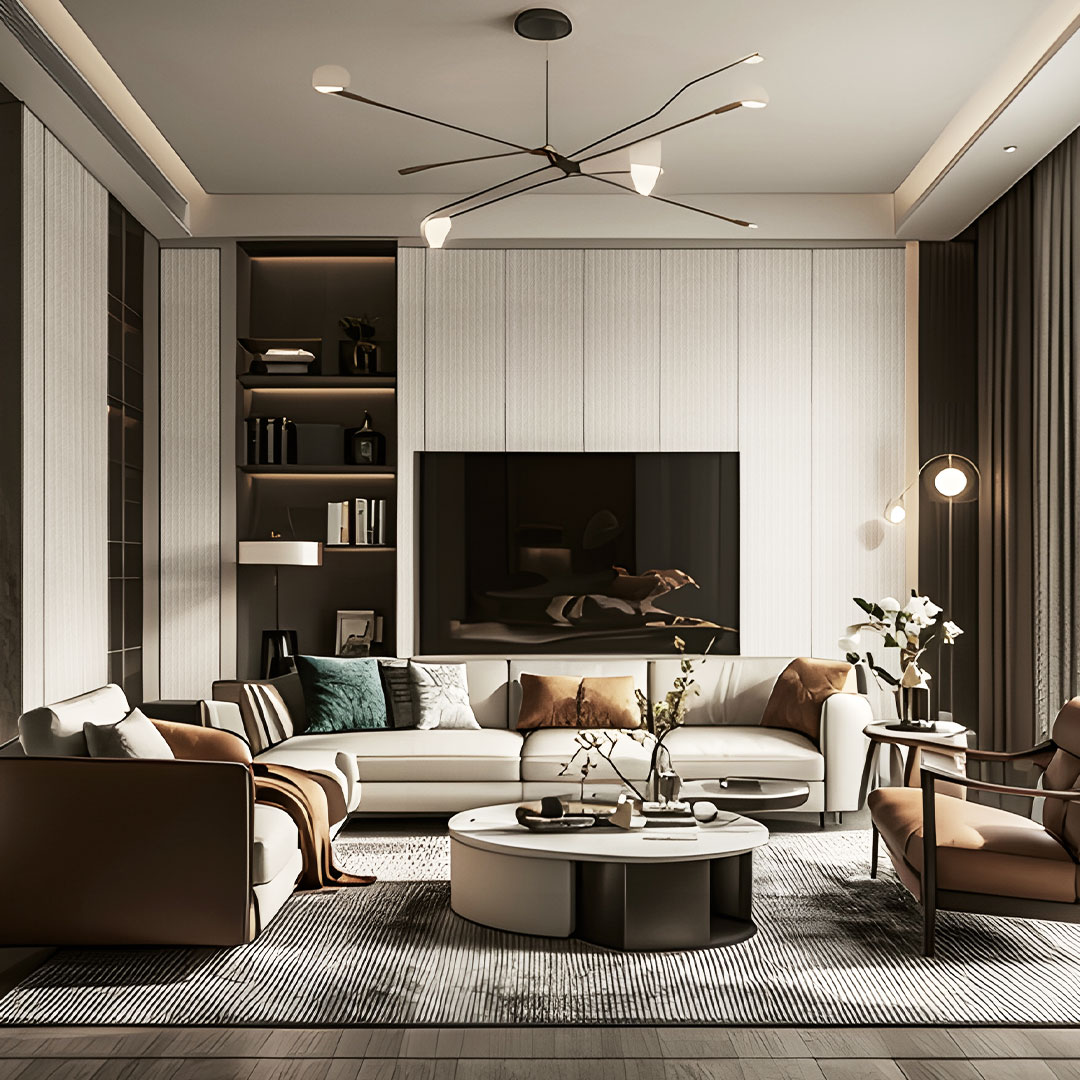 Bảng điều khiển kết cấu đường thẳng ZZ25 - Light Luxury